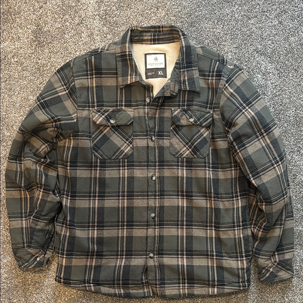 Legendary whitetails fleece lined flannel